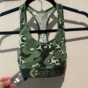 Ethika Green Camouflage Sports Top